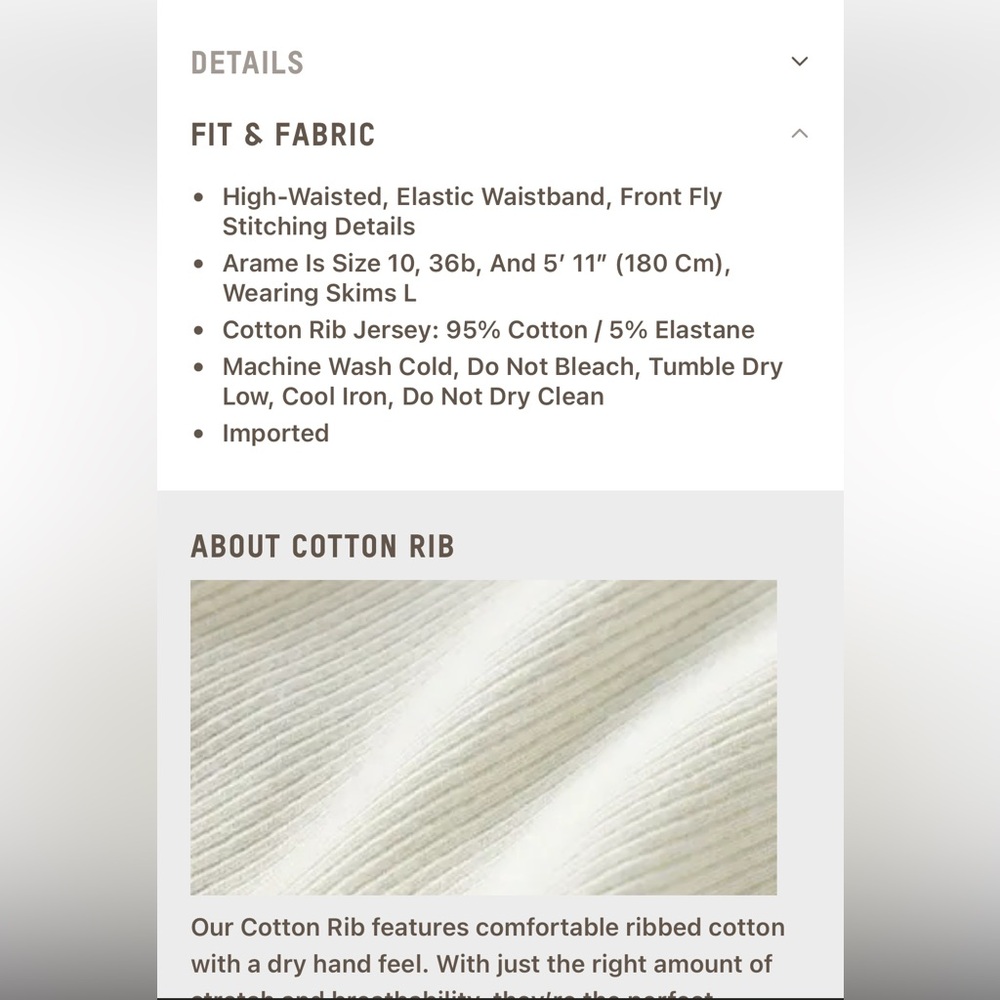 Skims COTTON RIB LEGGING - Picture 4 of 8